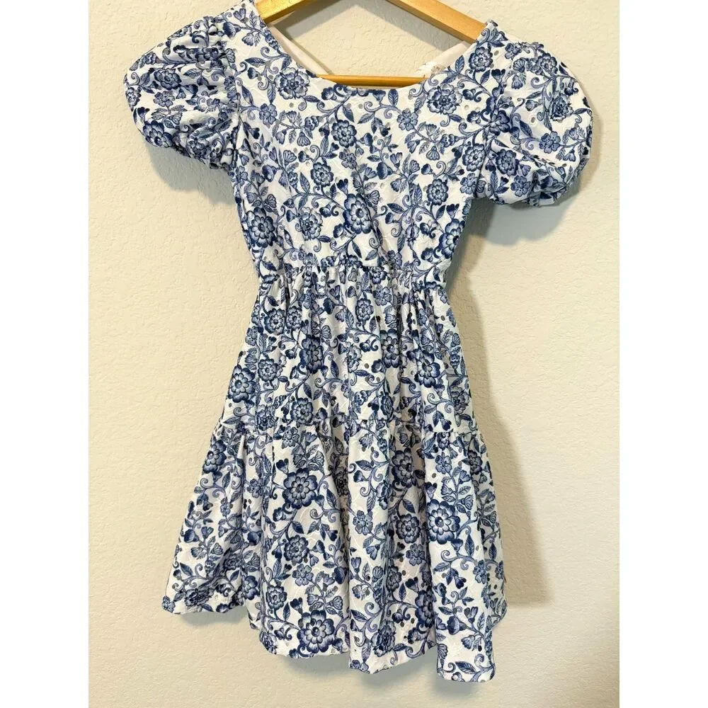Tahari Girl Puff-Sleeve Dress – Size 5